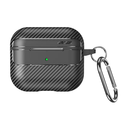 For AirPods 3 Carbon Fiber Texture Anti-fall Earphone Protective Case(Black) - For AirPods 3 by buy2fix | Online Shopping UK | buy2fix