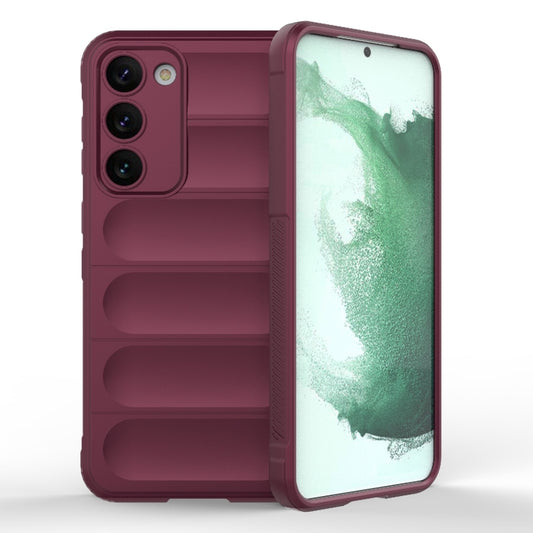 For Samsung Galaxy S23+ 5G Magic Shield TPU + Flannel Phone Case(Wine Red) - Galaxy S23+ 5G Cases by buy2fix | Online Shopping UK | buy2fix