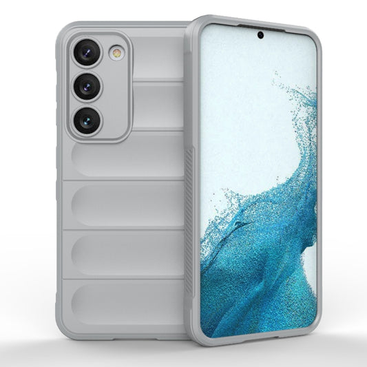 For Samsung Galaxy S23 5G Magic Shield TPU + Flannel Phone Case(Grey) - Galaxy S23 5G Cases by buy2fix | Online Shopping UK | buy2fix