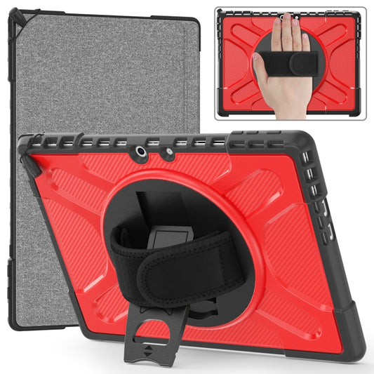 For MicroSoft Surface Pro 9 / 10 / 11 Rotatable Kickstand Grip Shockproof Tablet Case(Red) - Others by buy2fix | Online Shopping UK | buy2fix