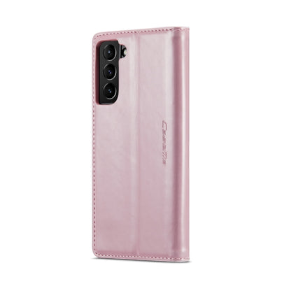 For Samsung Galaxy S21 5G CaseMe 003 Crazy Horse Texture Leather Phone Case(Rose Gold) - Galaxy S21 5G Cases by CaseMe | Online Shopping UK | buy2fix