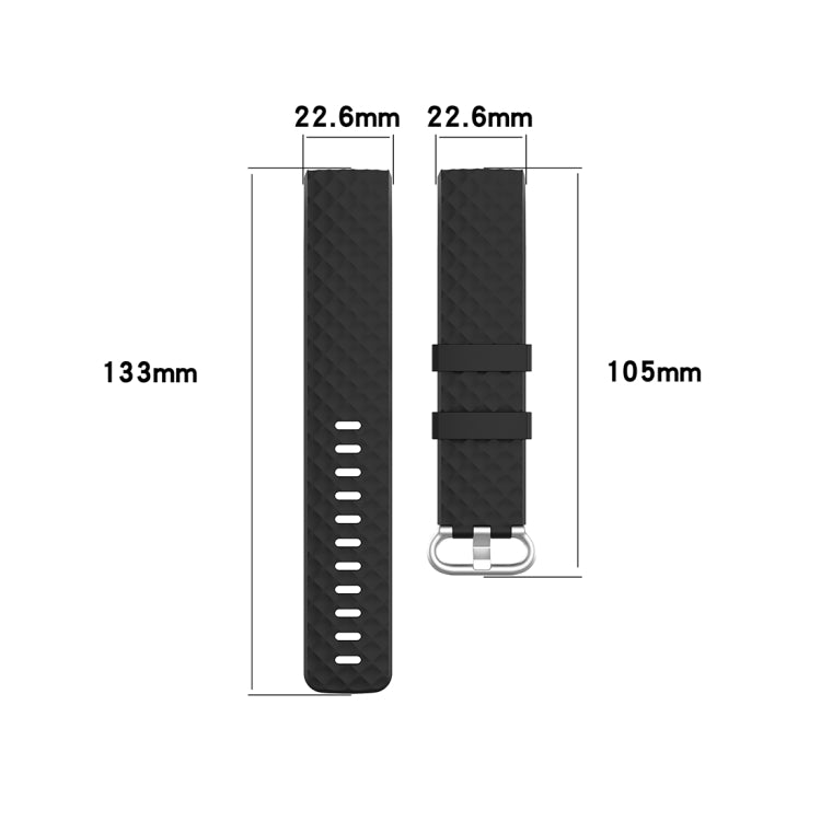 18mm Silver Color Buckle TPU Wrist Strap Watch Band for Fitbit Charge 4 / Charge 3 / Charge 3 SE, Size: L(Light Pink) - Watch Bands by buy2fix | Online Shopping UK | buy2fix