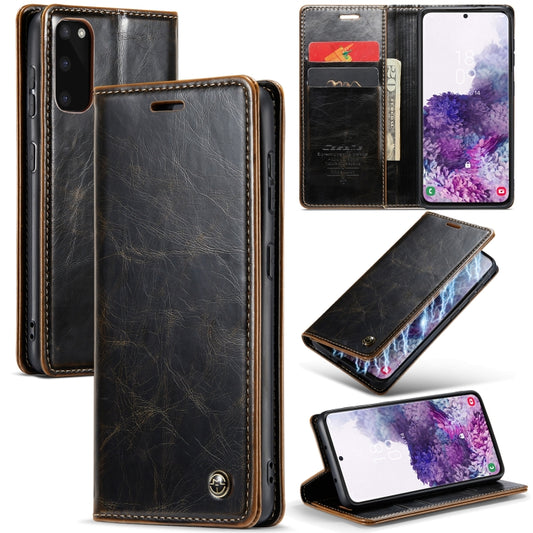 For Samsung Galaxy S20 CaseMe 003 Crazy Horse Texture Leather Phone Case(Coffee) - Galaxy Phone Cases by CaseMe | Online Shopping UK | buy2fix