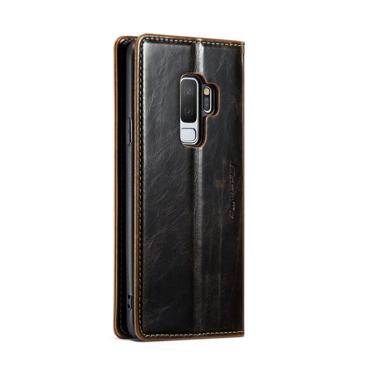 For Samsung Galaxy S9+ CaseMe 003 Crazy Horse Texture Leather Phone Case(Coffee) - Galaxy Phone Cases by CaseMe | Online Shopping UK | buy2fix