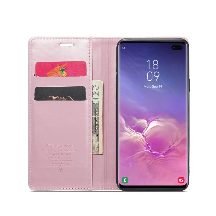 For Samsung Galaxy S10+ CaseMe 003 Crazy Horse Texture Leather Phone Case(Rose Gold) - Galaxy Phone Cases by CaseMe | Online Shopping UK | buy2fix