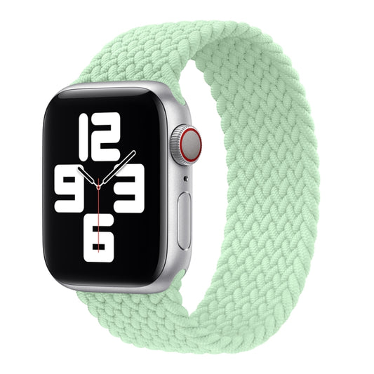 Nylon Single-turn Braided Watch Band For Apple Watch Ultra 49mm / Series 8&7 45mm / SE 2&6&SE&5&4 44mm / 3&2&1 42mm, Length:155mm(Pistachio) - Watch Bands by buy2fix | Online Shopping UK | buy2fix