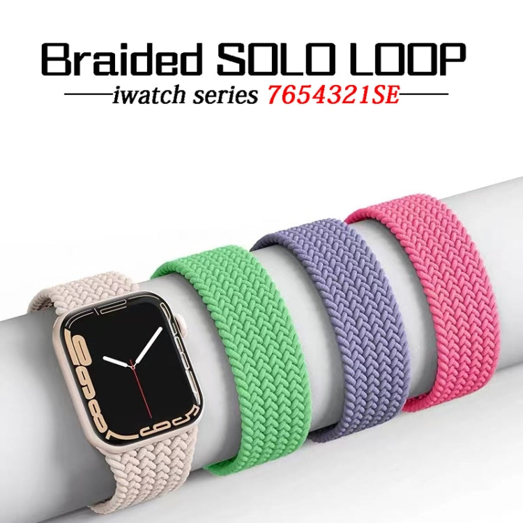 Nylon Single-turn Braided Watch Band For Apple Watch Ultra 49mm / Series 8&7 45mm / SE 2&6&SE&5&4 44mm / 3&2&1 42mm, Length:155mm(Colorful) - Watch Bands by buy2fix | Online Shopping UK | buy2fix