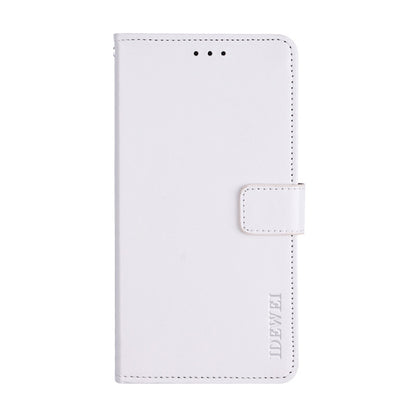 For ZTE Blade A72 4G idewei Crazy Horse Texture Leather Phone Case(White) - ZTE Cases by idewei | Online Shopping UK | buy2fix