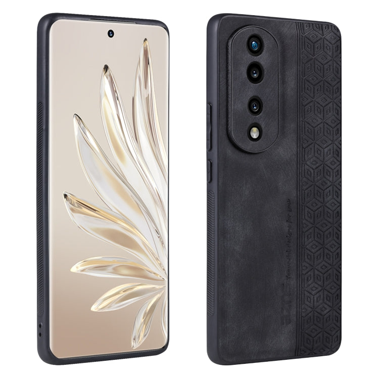 For Honor 80 Pro AZNS 3D Embossed Skin Feel Phone Case(Black) - Honor Cases by AZNS | Online Shopping UK | buy2fix