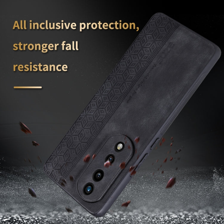 For Honor 80 Pro AZNS 3D Embossed Skin Feel Phone Case(Black) - Honor Cases by AZNS | Online Shopping UK | buy2fix