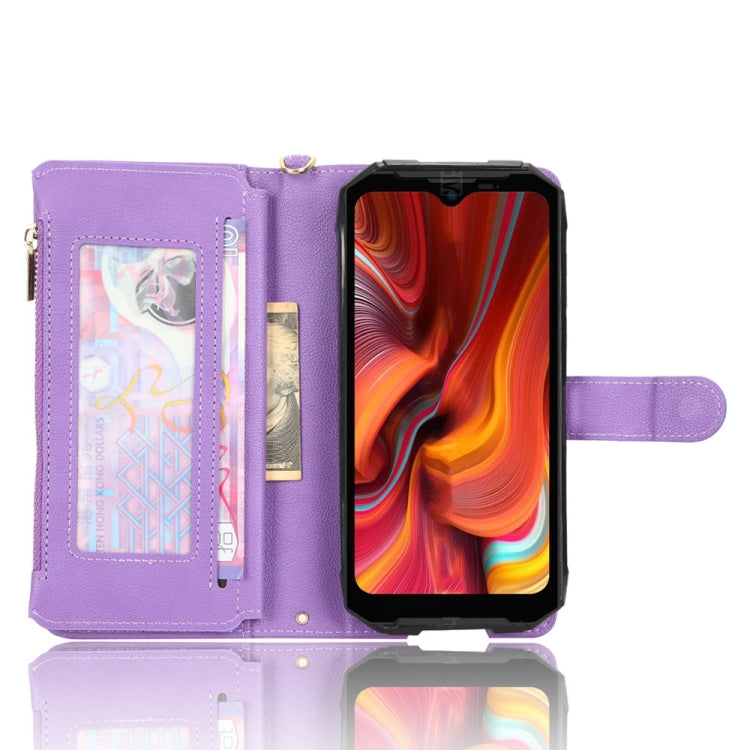 For Doogee S96 Pro Litchi Texture Zipper Leather Phone Case(Purple) - Doogee Cases by buy2fix | Online Shopping UK | buy2fix