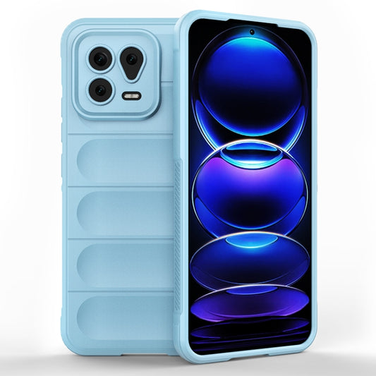 For Xiaomi 13 Magic Shield TPU + Flannel Phone Case(Light Blue) - 13 Cases by buy2fix | Online Shopping UK | buy2fix