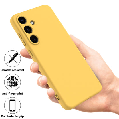 For Samsung Galaxy S25+ 5G Color Liquid Silicone Phone Case(Yellow) - Galaxy S25+ 5G Cases by buy2fix | Online Shopping UK | buy2fix