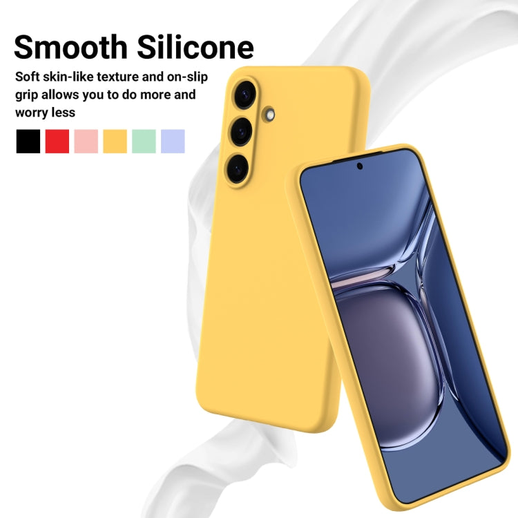 For Samsung Galaxy S25+ 5G Color Liquid Silicone Phone Case(Yellow) - Galaxy S25+ 5G Cases by buy2fix | Online Shopping UK | buy2fix