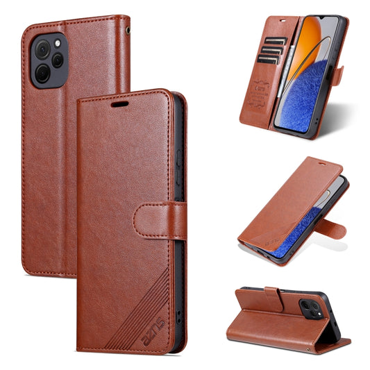 For Huawei Enjoy 50z / nova Y61 AZNS Sheepskin Texture Flip Leather Phone Case(Brown) - Huawei Cases by AZNS | Online Shopping UK | buy2fix