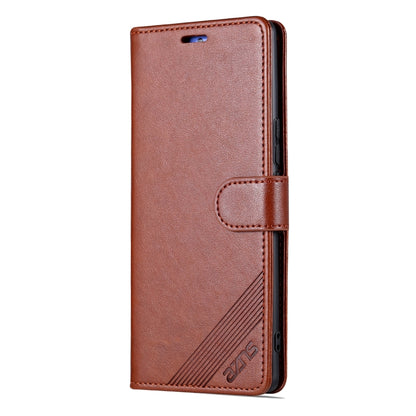 For Honor 80 SE AZNS Sheepskin Texture Flip Leather Phone Case(Brown) - Honor Cases by AZNS | Online Shopping UK | buy2fix