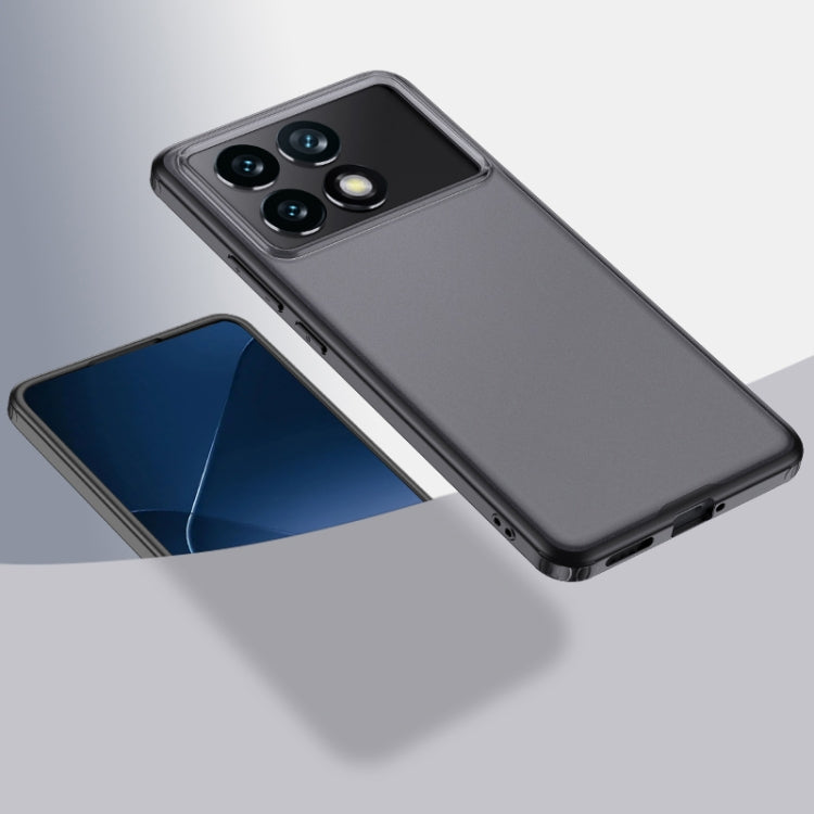 For Xiaomi Redmi K70 Pro Armor Clear TPU Hard PC Phone Case(Matte Black) - K70 Pro Cases by buy2fix | Online Shopping UK | buy2fix