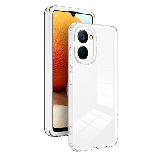 For Realme 10 4G 3 in 1 Clear TPU Color PC Frame Phone Case(White) - Realme Cases by buy2fix | Online Shopping UK | buy2fix