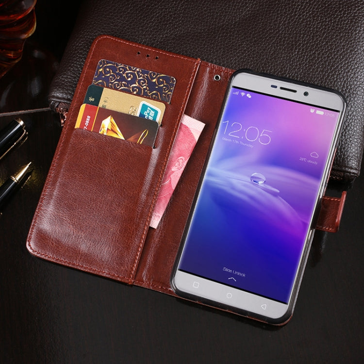 For Blackview R7 idewei Crazy Horse Texture Horizontal Flip Leather Case with Holder & Card Slots & Wallet(Brown) - More Brand by idewei | Online Shopping UK | buy2fix