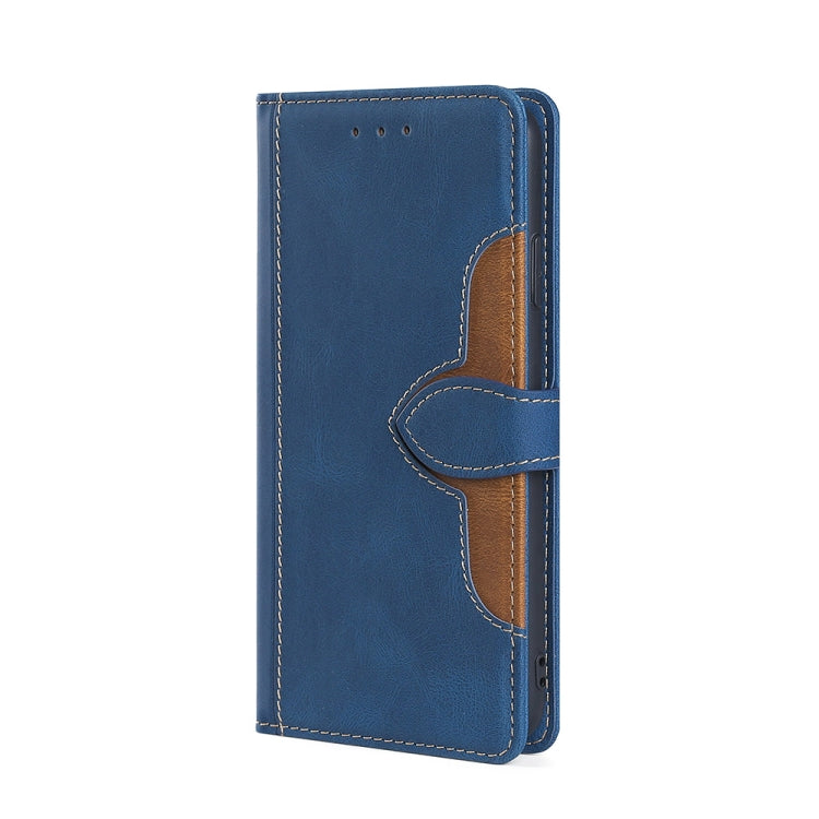 For OnePlus 11 Skin Feel Magnetic Buckle Leather Phone Case(Blue) - OnePlus Cases by buy2fix | Online Shopping UK | buy2fix