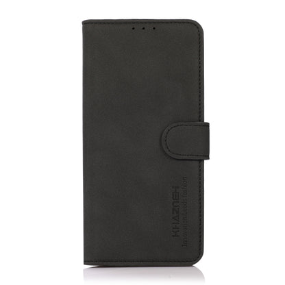 For Motorola Moto E13 4G KHAZNEH Matte Texture Leather Phone Case(Black) - Motorola Cases by buy2fix | Online Shopping UK | buy2fix