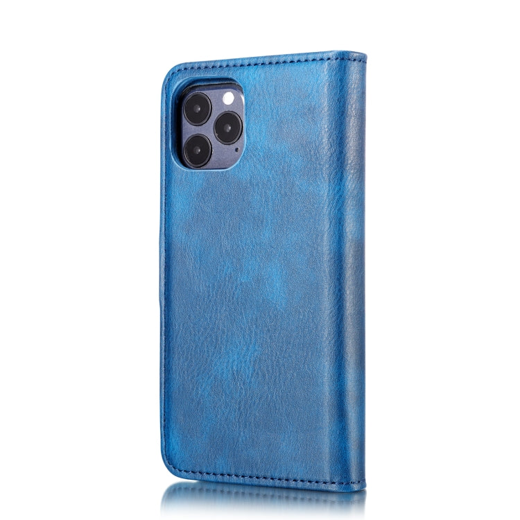 For iPhone 12 Pro Max DG.MING Crazy Horse Texture Detachable Magnetic Leather Case(Blue) - iPhone 12 Pro Max Cases by DG.MING | Online Shopping UK | buy2fix