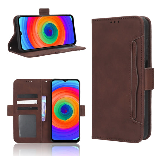For Ulefone Note 14 Skin Feel Calf Texture Card Slots Leather Phone Case(Brown) - Ulefone Cases by buy2fix | Online Shopping UK | buy2fix