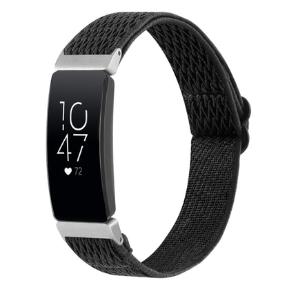 For Fitbit Inspire 2 Buckle Wave Braided Nylon Watch Band(Black) - Watch Bands by buy2fix | Online Shopping UK | buy2fix