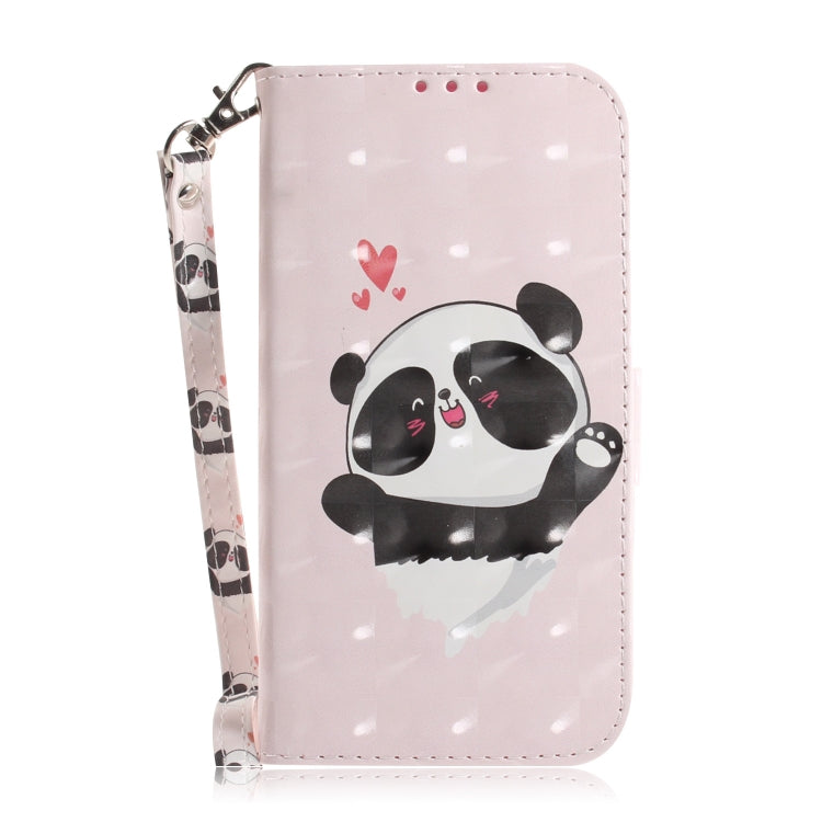 For OnePlus 11 3D Colored Horizontal Flip Leather Phone Case(Heart Panda) - OnePlus Cases by buy2fix | Online Shopping UK | buy2fix