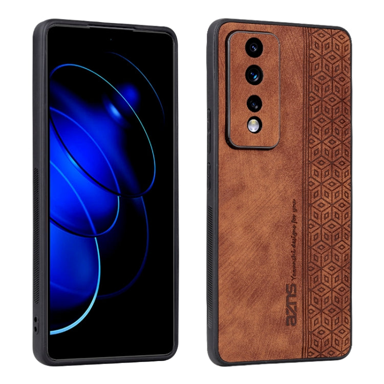 For Honor 80 GT 5G AZNS 3D Embossed Skin Feel Phone Case(Brown) - Honor Cases by AZNS | Online Shopping UK | buy2fix