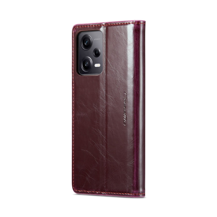 For Xiaomi Redmi Note 12 Pro+ 5G CaseMe 003 Crazy Horse Texture Leather Phone Case(Red) - Xiaomi Cases by CaseMe | Online Shopping UK | buy2fix