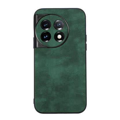 For OnePlus 11 Morocco Texture PU Phone Case(Green) - OnePlus Cases by buy2fix | Online Shopping UK | buy2fix