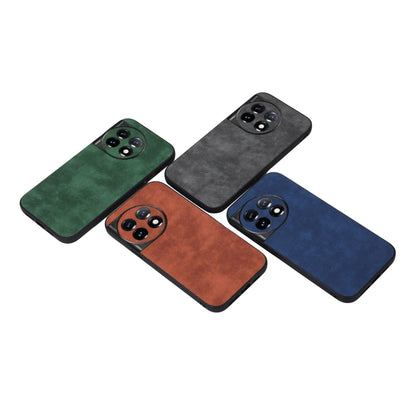 For OnePlus 11 Morocco Texture PU Phone Case(Green) - OnePlus Cases by buy2fix | Online Shopping UK | buy2fix