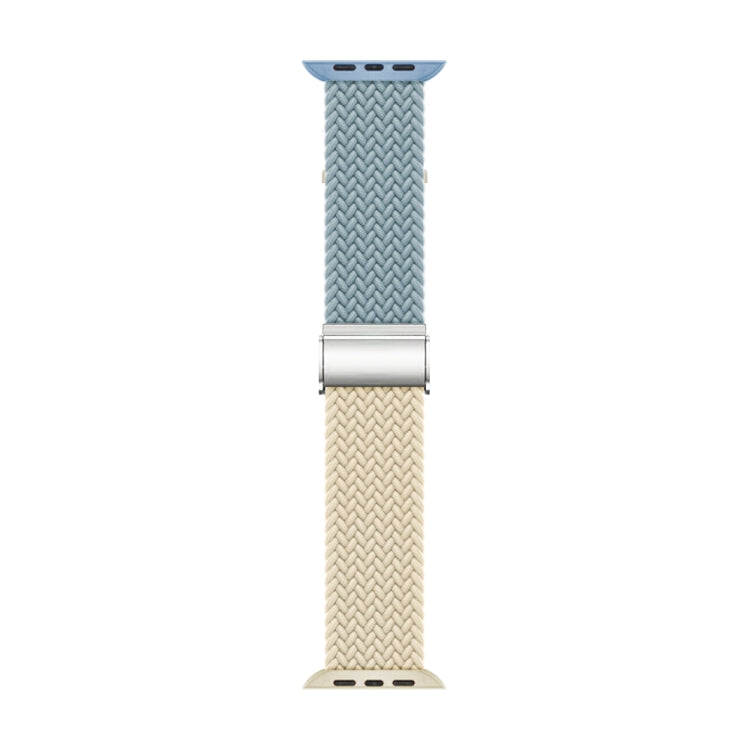 Nylon Braided Stitching Buckle Watch Band For Apple Watch Ultra 49mm&Watch Ultra 2 49mm / Series 9&8&7 45mm / SE 3&SE 2&6&SE&5&4 44mm / 3&2&1 42mm(Rock Blue Starlight) - Watch Bands by buy2fix | Online Shopping UK | buy2fix