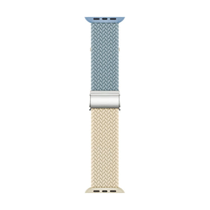 Nylon Braided Stitching Buckle Watch Band For Apple Watch Ultra 49mm&Watch Ultra 2 49mm / Series 9&8&7 45mm / SE 3&SE 2&6&SE&5&4 44mm / 3&2&1 42mm(Rock Blue Starlight) - Watch Bands by buy2fix | Online Shopping UK | buy2fix