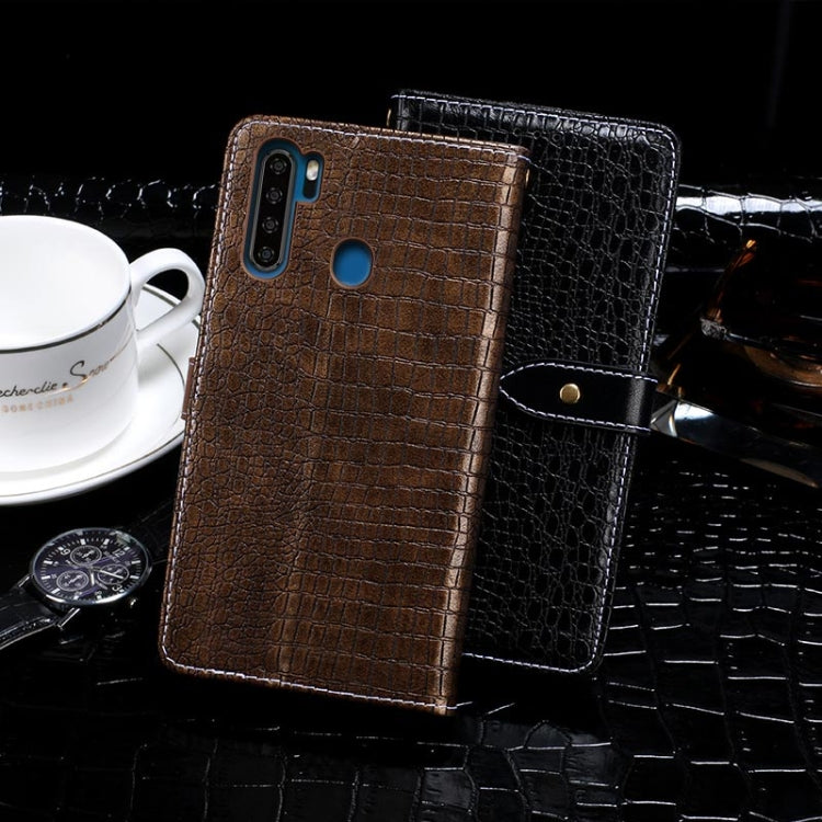 For Blackview A80 Pro idewei Crocodile Texture Horizontal Flip Leather Case with Holder & Card Slots & Wallet(Black) - More Brand by idewei | Online Shopping UK | buy2fix