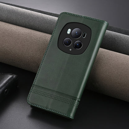 For Honor Magic6 Pro AZNS Magnetic Calf Texture Flip Leather Phone Case(Dark Green) - Honor Cases by AZNS | Online Shopping UK | buy2fix