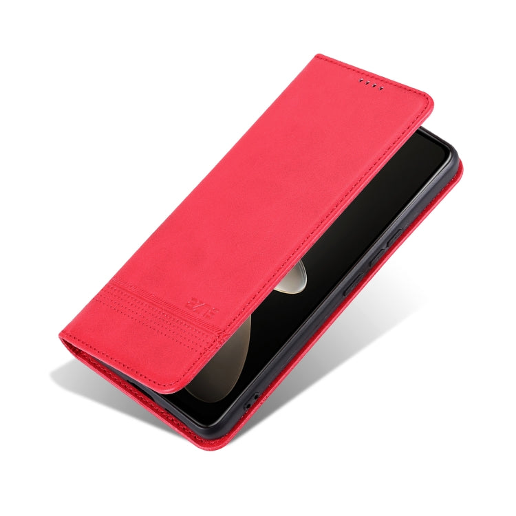 For Honor 200 Pro AZNS Magnetic Calf Texture Flip Leather Phone Case(Red) - Honor Cases by AZNS | Online Shopping UK | buy2fix