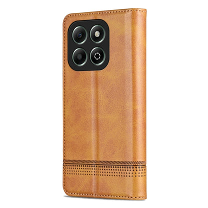 For Honor X6b AZNS Magnetic Calf Texture Flip Leather Phone Case(Light Brown) - Honor Cases by AZNS | Online Shopping UK | buy2fix