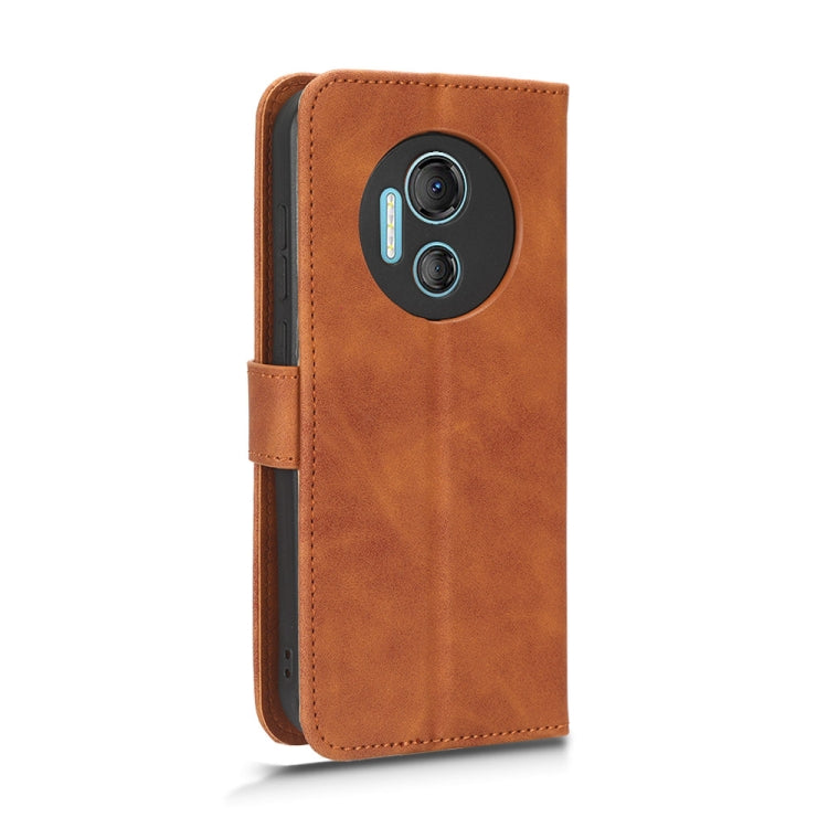 For Doogee X97 / X97 Pro Skin Feel Magnetic Flip Leather Phone Case(Brown) - Doogee Cases by buy2fix | Online Shopping UK | buy2fix