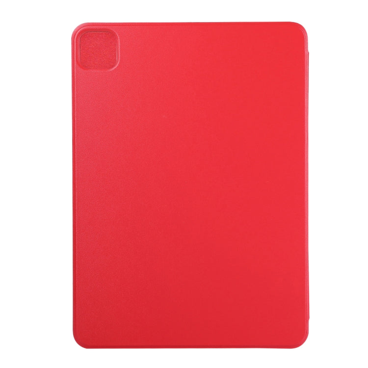 For iPad Air 13 2024 / Pro 12.9 2020 Non-buckle Double-sided Magnetic Flip Leather Tablet Case With Holder & Sleep / Wake-up Function(Red) - iPad Pro 12.9 (2020) Cases by buy2fix | Online Shopping UK | buy2fix