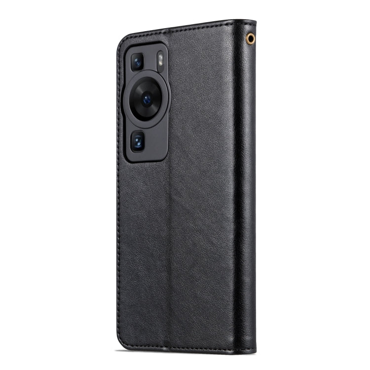 For Huawei P60 / P60 Pro AZNS Sheepskin Texture Flip Leather Phone Case(Black) - Huawei Cases by AZNS | Online Shopping UK | buy2fix