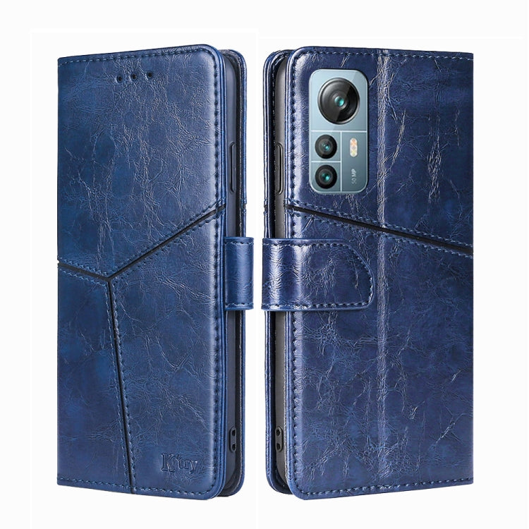 For Blackview A85 Geometric Stitching Flip Leather Phone Case(Blue) - More Brand by buy2fix | Online Shopping UK | buy2fix