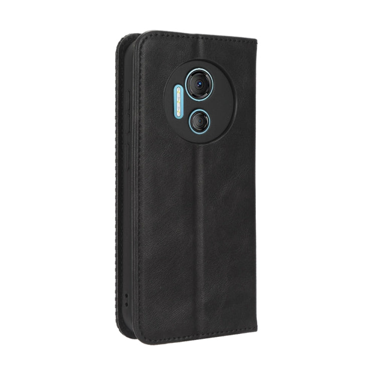 For Doogee X97 / X97 Pro Magnetic Buckle Retro Texture Leather Phone Case(Black) - Doogee Cases by buy2fix | Online Shopping UK | buy2fix