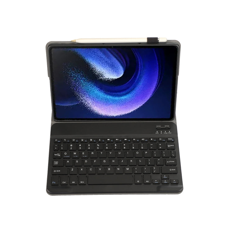 For Xiaomi Pad 6 / Pad 6 Pro A0N7 Lambskin Texture Ultra-thin Bluetooth Keyboard Leather Case(Black) - Others Keyboard by buy2fix | Online Shopping UK | buy2fix