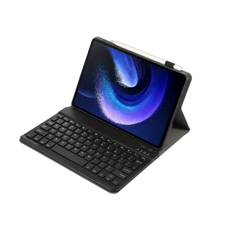 For Xiaomi Pad 6 / Pad 6 Pro A0N7 Lambskin Texture Ultra-thin Bluetooth Keyboard Leather Case(Black) - Others Keyboard by buy2fix | Online Shopping UK | buy2fix