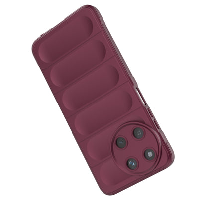 For Realme 11 4G Global Magic Shield TPU + Flannel Phone Case(Wine Red) - Realme Cases by buy2fix | Online Shopping UK | buy2fix