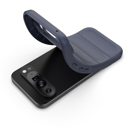 For Google Pixel 9 Pro XL 5G Magic Shield TPU + Flannel Phone Case(Dark Grey) - Google Cases by buy2fix | Online Shopping UK | buy2fix
