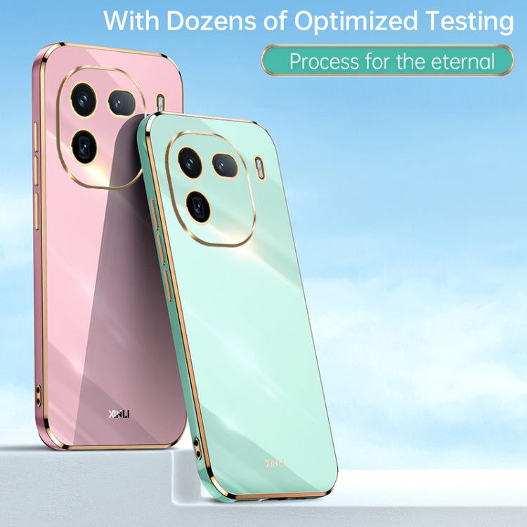 For vivo iQOO 12 Pro 5G XINLI Straight Edge 6D Electroplate TPU Phone Case(Pink) - iQOO 12 Pro Cases by XINLI | Online Shopping UK | buy2fix