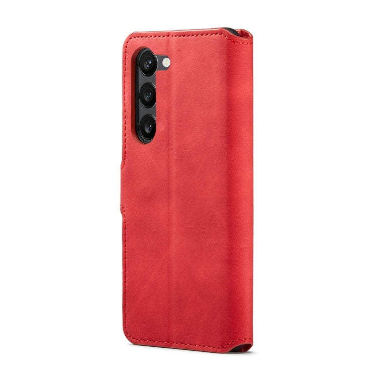 For Samsung Galaxy S23 5G DG.MING Retro Oil Edge Flip Leather Phone Case(Red) - Galaxy S23 5G Cases by DG.MING | Online Shopping UK | buy2fix